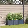 Image de Cache-pot De Jardin 3 Pc Gris 120 X 40 X 37,5 Cm Pp Vidaxl