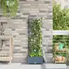 Image de Cache-pot De Jardin Gris Clair 40 X 40 X 125,5 Cm Pp Vidaxl
