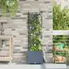 Image de Cache-pot De Jardin Gris Clair 40 X 40 X 143 Cm Plastique Vidaxl