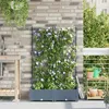Image de Jardinière avec treillis - Gris clair - 80x40x1255 cm - Plastique - Intérieur/Extérieur