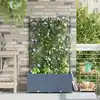 Image de Cache-pot De Jardin 2 Pcs Gris Clair 80 X 40 X 143 Cm Plastique Vidaxl