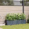Image de Jardinières avec système d irrigation 4 pcs Gris clair