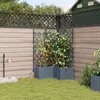 Image de Jardinières avec système d irrigation à eau 3 pcs Gris clair