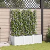 Image de Jardinière - VIDAXL - 120 x 40 x 143 cm - Blanc - Lot de 3 - Treillis intégré