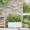 Image de Jardinières avec système d irrigation d eau 2 pcs Blanc