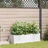 Image de Cache-pot De Jardin 3 Pcs Blanc 120 X 40 X 37,5 Cm Plastique Vidaxl