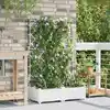 Image de Cache-pot De Jardin 2 Pcs Blanc 80 X 40 X 126 Cm Plastique Vidaxl
