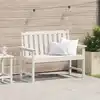 Image de Banc De Jardin Blanc 120 X 59 X 88 Cm Hdpe Vidaxl