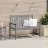 Image de Banc De Jardin Gris Clair 120 X 59 X 88 Cm Hdpe Vidaxl