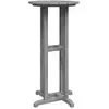 Image de Vidaxl table de bar gris clair 55 x 55 x 107 cm polyéthylène