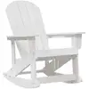 Image de Vidaxl chaise berçante adirondack blanche 73,5x92x90 cm hdpe