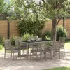 Image de vidaXL Ensemble de salle à manger pour jardin 7 pcs Gris polyrotin 3334874
