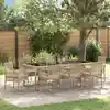 Image de Ensemble De Salle À Manger Pour Jardin 9 Pc Beige Polyrotin Vidaxl
