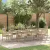 Image de Ensemble De Salle À Manger Pour Jardin 9 Pc Beige Polyrotin Vidaxl
