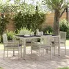 Image de vidaXL Ensemble de salle à manger pour jardin 5 pcs Gris clair 3334897