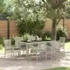 Image de Ensemble De Salle À Manger Pour Jardin 7 Pc Gris Clair Vidaxl