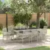 Image de Ensemble De Salle À Manger Pour Jardin 9 Pcs Gris Clair Vidaxl