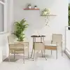 Image de Ensemble De Salle À Manger Pour Jardin 3 Pcs Beige Polyrotin Vidaxl