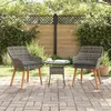 Image de vidaXL Chaise de jardin 2 pcs Gris 625 x 55 x 82 cm polyrotin 42006214