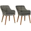 Image de Vidaxl chaise de jardin 2 pcs gris 62,5 x 55 x 82 cm polyrotin