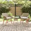 Image de Chaise De Jardin 2 Pcs Beige 62,5 X 55 X 82 Cm Polyrotin Vidaxl