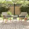 Image de Chaise De Jardin 2 Pcs Gris Clair 62,5 X 55 X 82 Cm Polyrotin Vidaxl