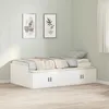 Image de vidaXL Cadre de lit avec tiroir Blanc 80 x 200 cm Bois dingénierie 3335197