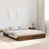 Image de Cadre De Lit Avec Rangement Avec Porte Bois Ancien 180 X 200 Cm Vidaxl