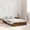Image de Cadre De Lit Avec Rangement Avec Porte Bois Ancien 120 X 200 Cm Vidaxl