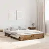 Image de Cadre De Lit Avec Rangement Bois Ancien 140 X 190 Cm Vidaxl