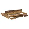 Image de Vidaxl cadre de lit avec rangement bois ancien 140 x 190 cm