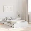 Image de Cadre De Lit Avec Rangement Avec Tête De Lit Blanc 120 X 190 Cm Vidaxl