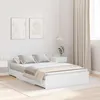 Image de vidaXL Cadre de lit avec rangement avec tête de lit Blanc 120 x 190 cm 3335325