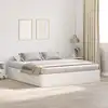 Image de Cadre De Lit Avec Rangement Avec Stockage Blanc 200 X 200 Cm Vidaxl
