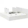 Image de Vidaxl cadre de lit avec rangement avec stockage blanc 200 x 200 cm
