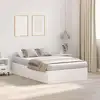 Image de Cadre De Lit Avec Rangement Avec Stockage Blanc 120 X 200 Cm Vidaxl