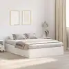Image de Cadre De Lit Avec Rangement Avec Stockage Blanc 160 X 200 Cm Vidaxl