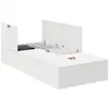 Image de Vidaxl cadre de lit avec rangement blanc 90 x 190 cm bois d'ingénierie