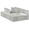 Image de Vidaxl cadre de lit avec rangement gris béton 120 x 190 cm