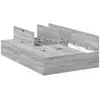 Image de Vidaxl cadre de lit avec rangement gris sonoma 120 x 190 cm