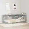 Image de Tête De Lit De Rangement Gris Béton Bois D'ingénierie Vidaxl
