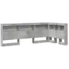 Image de Vidaxl tête de lit de rangement gris béton 90 cm bois d'ingénierie