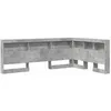 Image de Tête de lit avec rangement - vidaXL - Gris béton - Bois dingénierie - 2175x1375x765 cm - Design moderne