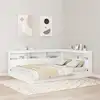Image de Tête De Lit De Rangement Blanc 160 Cm Bois D'ingénierie Vidaxl