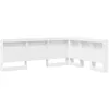 Image de Tête de lit avec rangement - vidaXL - Blanc - Bois dingénierie - 178x218x77 cm - Design moderne - Étagères intégrées