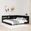 Image de Tête De Lit De Rangement Chêne Noir 180 Cm Bois D'ingénierie Vidaxl