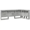 Image de Tête de lit avec rangement - vidaXL - Gris béton - Bois dingénierie - 1075x2075x765 cm - Design moderne