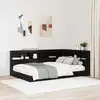 Image de Tête De Lit De Rangement Chêne Noir Bois D'ingénierie Vidaxl