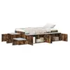 Image de Vidaxl cadre de lit avec rangement chêne fumé 80 cm bois d'ingénierie