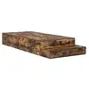 Image de Vidaxl cadre de lit avec rangement chêne fumé 90 cm bois d'ingénierie